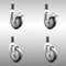 Service Caster 4 Inch 316SS Thermoplastic Rubber Swivel 1 Inch Stem Caster Lock Brake, 2PK SCC-SS316TTLEX20S414-TPRB-2-S-2-1 - alternate 1